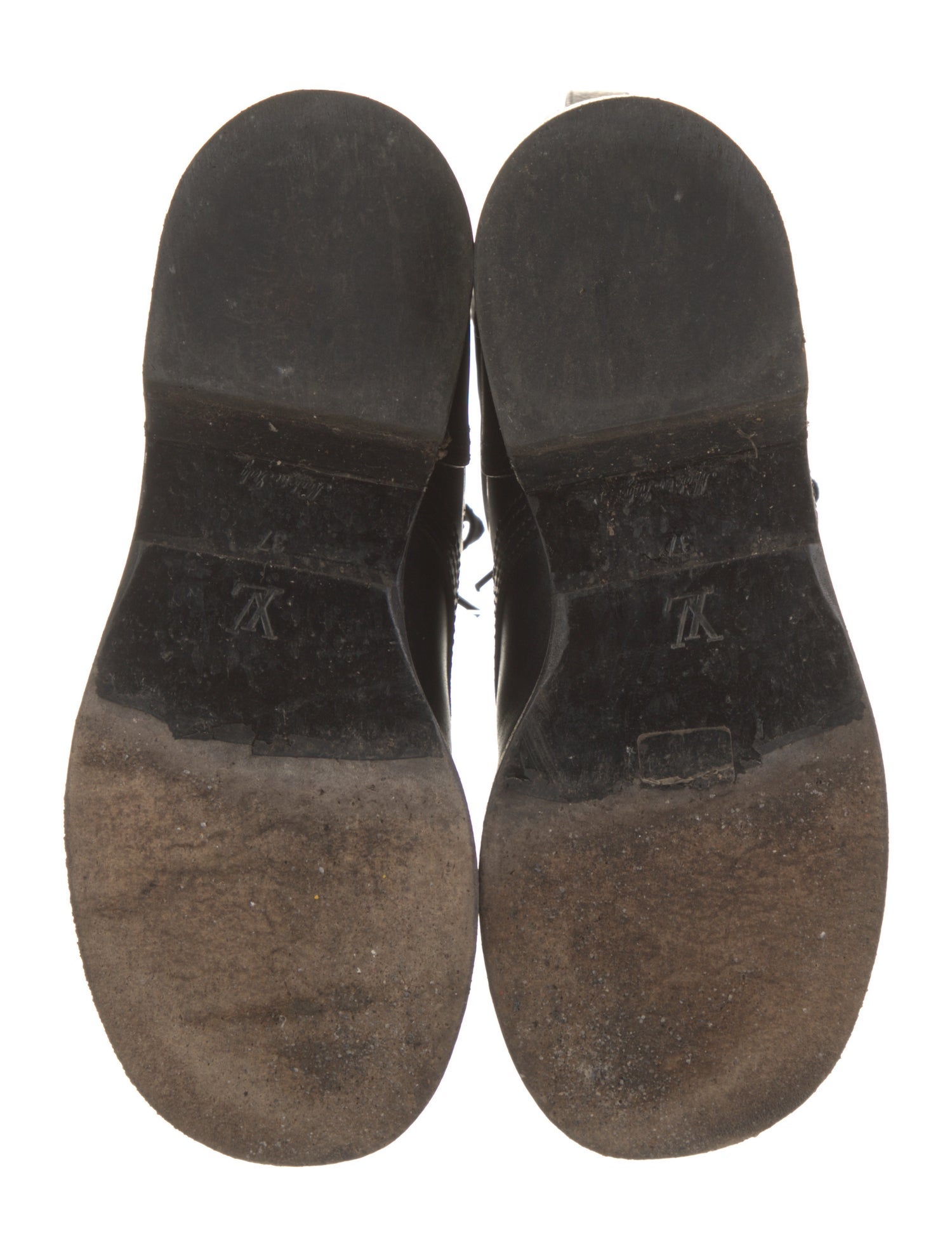 Louis Vuitton LV Monogram Leather Combat Boots